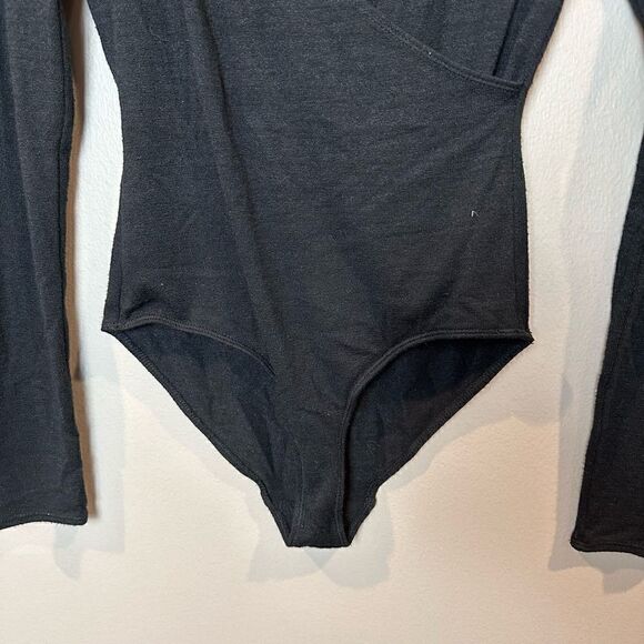 Wilfred Free Soft Sweater Wrap Black Bodysuit - Picture 3 of 5